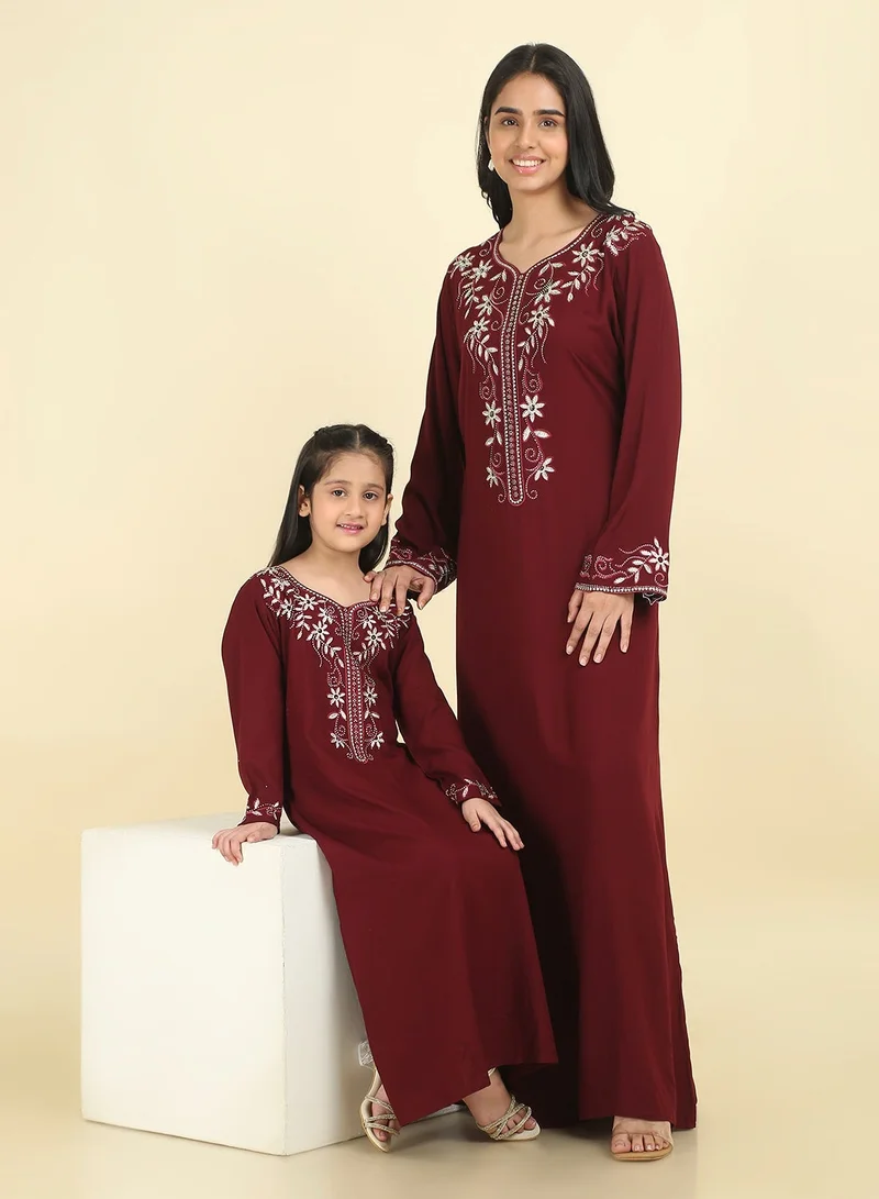 HANA & SARA Stunning Arabic Jalabiya for Special Occasions | Hand-Embroidered